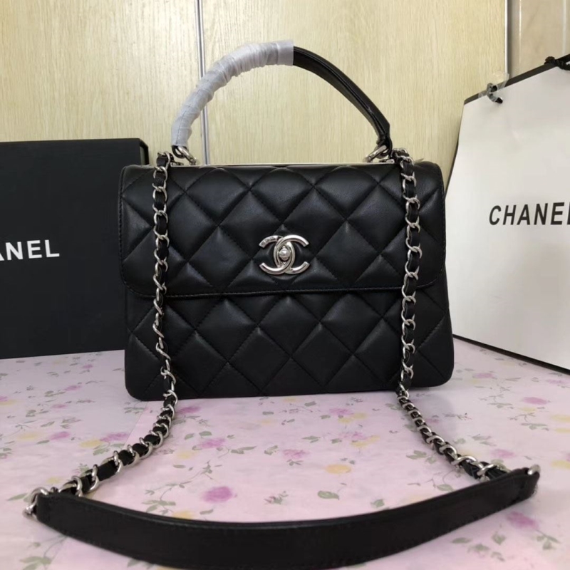Ch*el top handle bags